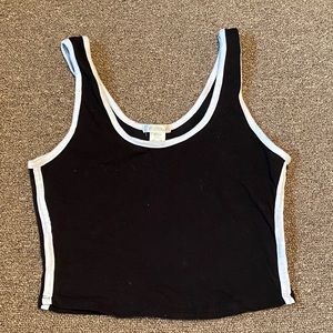 Black Cropped Tank Top
